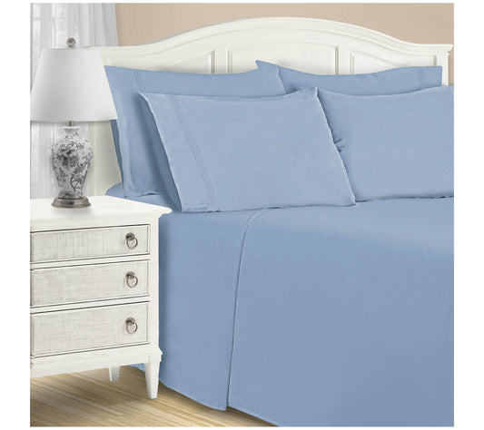 Superior 1500TC Cotton Blend Deep Pocket 6-PC S heet Set, Quee
