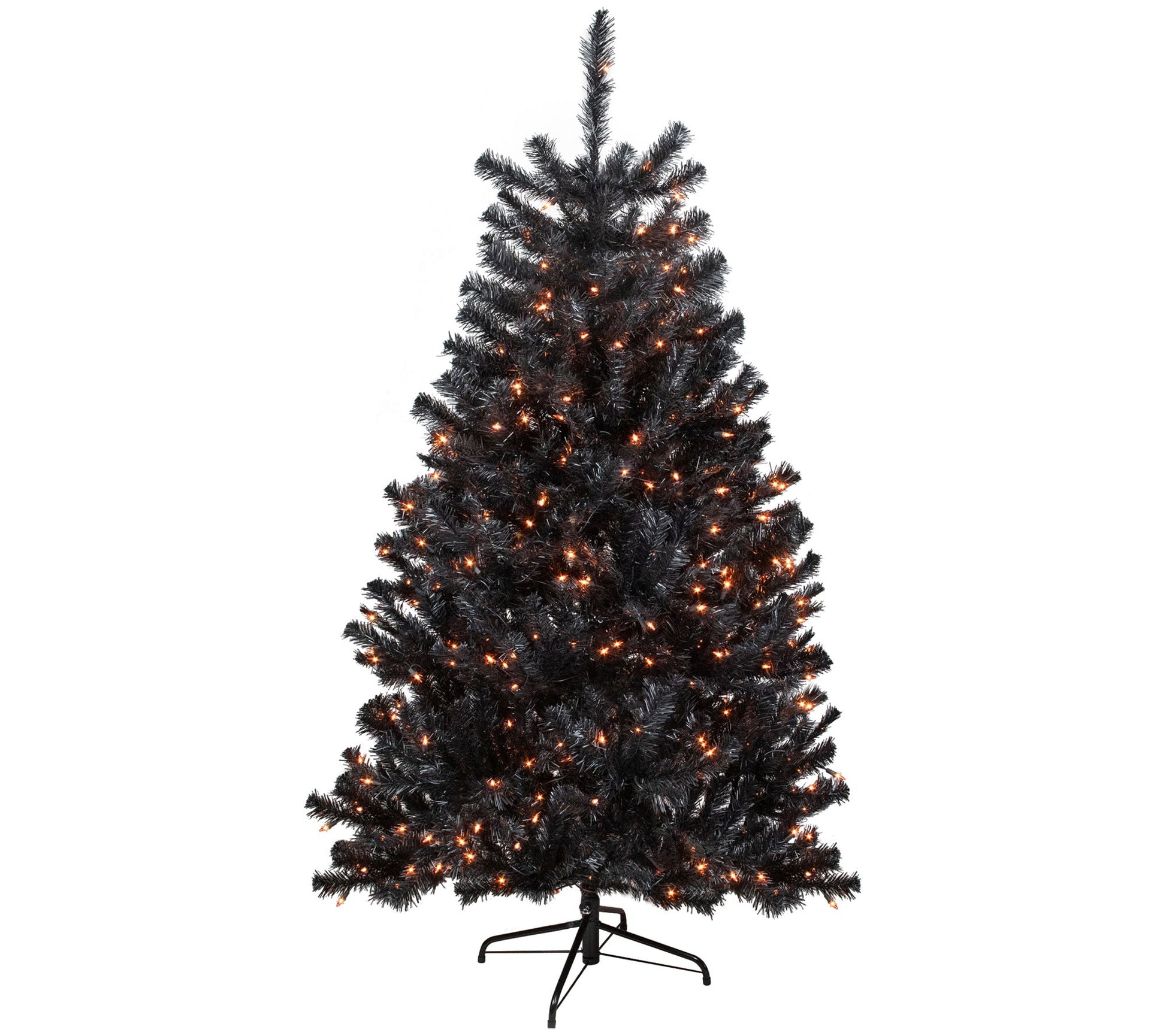 Northlight 6' Lit Noble Spruce Halloween Tree Orange Lights