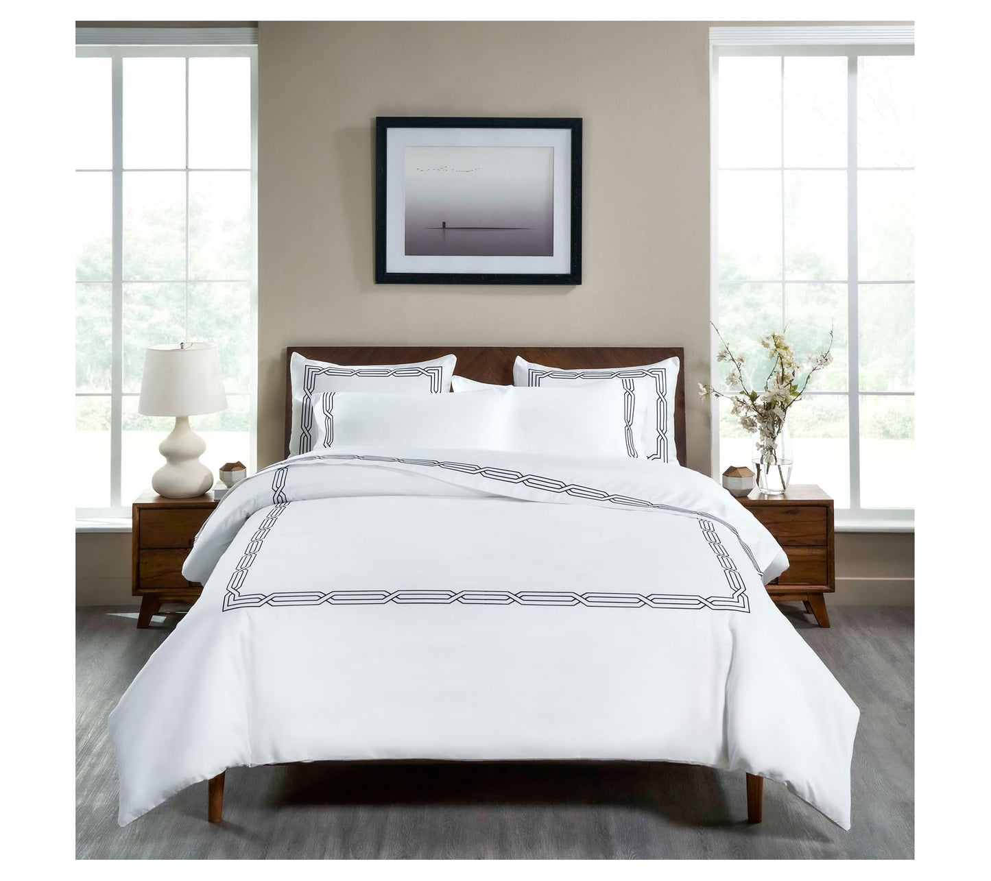 Superior 1200TC Embroidered Duvet Cover Set, King/Cal. King