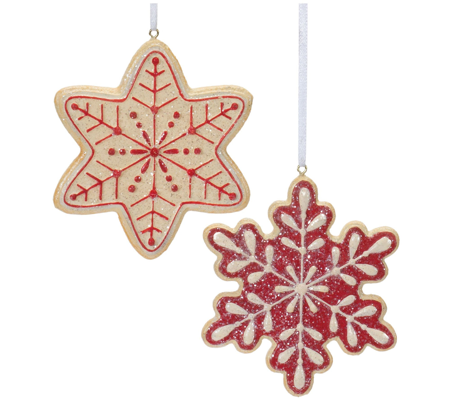 Melrose Gingerbread Snowflake Cookie Ornament(Set of 12)