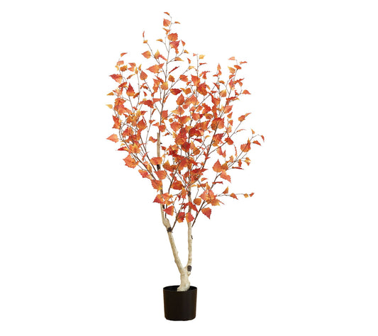 Nearly Natural 5-ft Autumn Birch Artificial Fall Tree