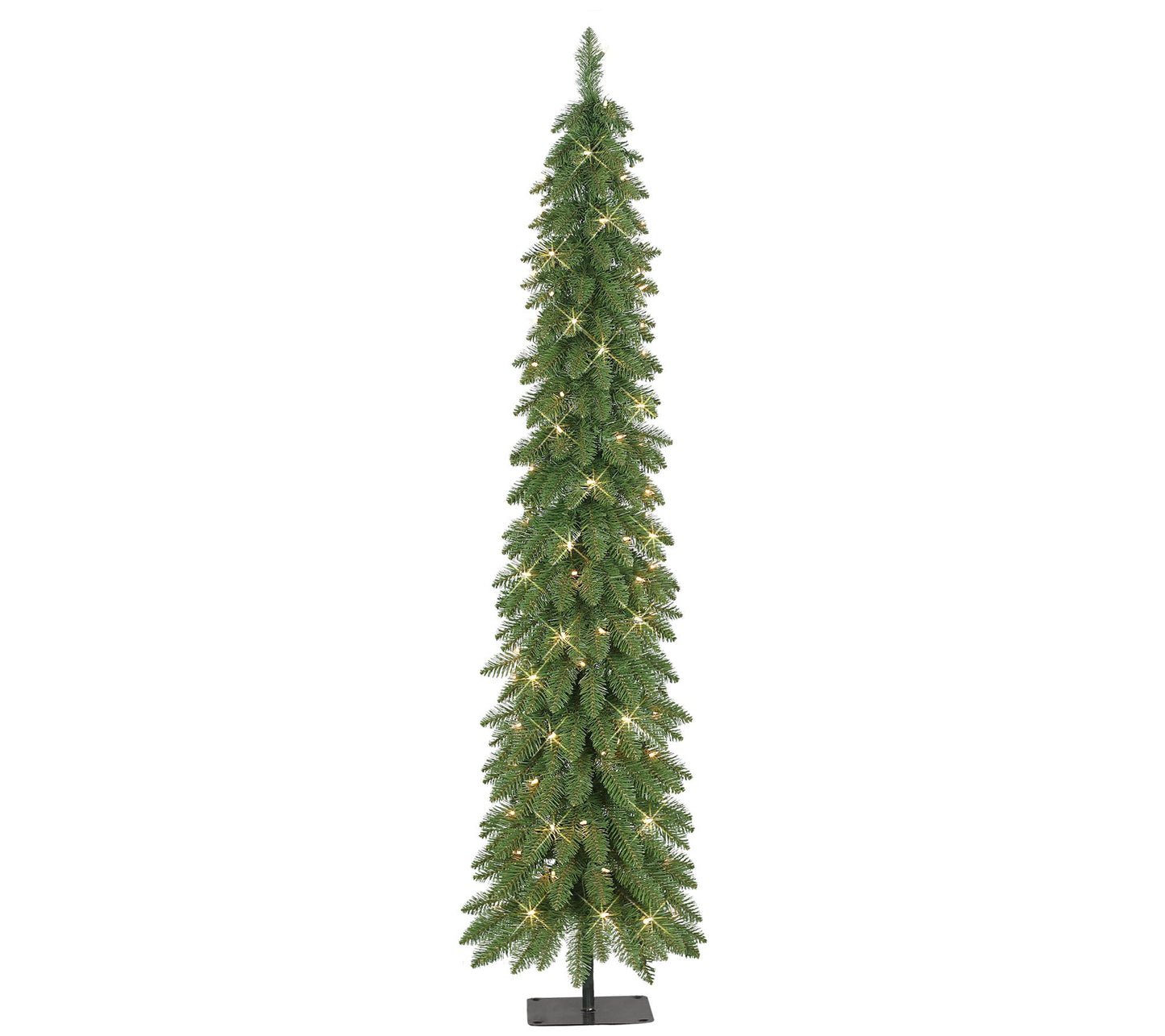 Puleo 6' Pre-Lit Alpine Artificial Pencil Tree00 Lights