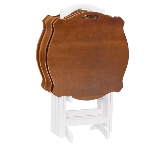 Linon Home Decor 5-Piece Fulmer Tray Tables