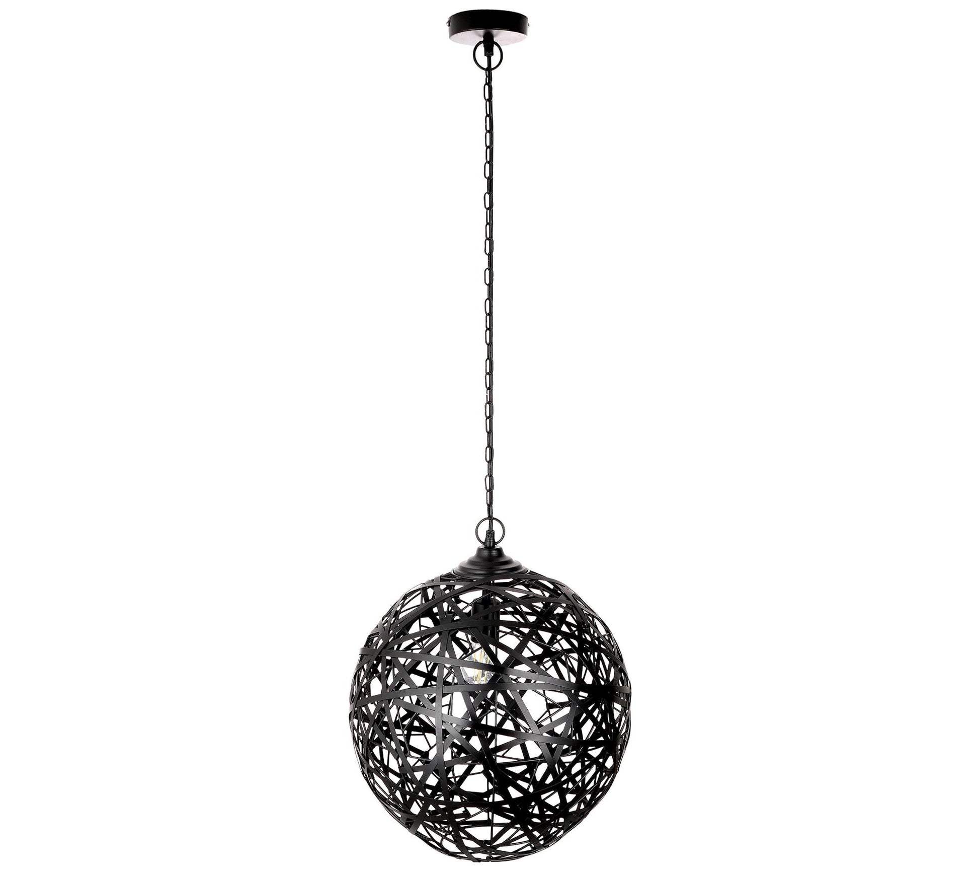 River of Goods 16.25"W Black Abstract Globe Pendant Light