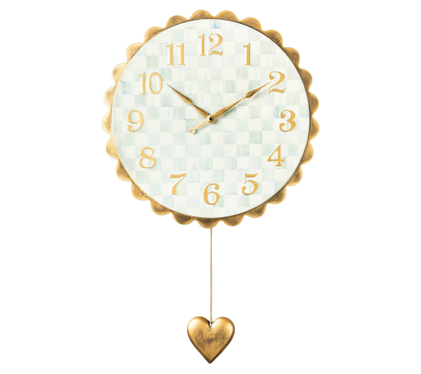 MacKenzie-Childs Sterling Check Heart PendantWall Clock