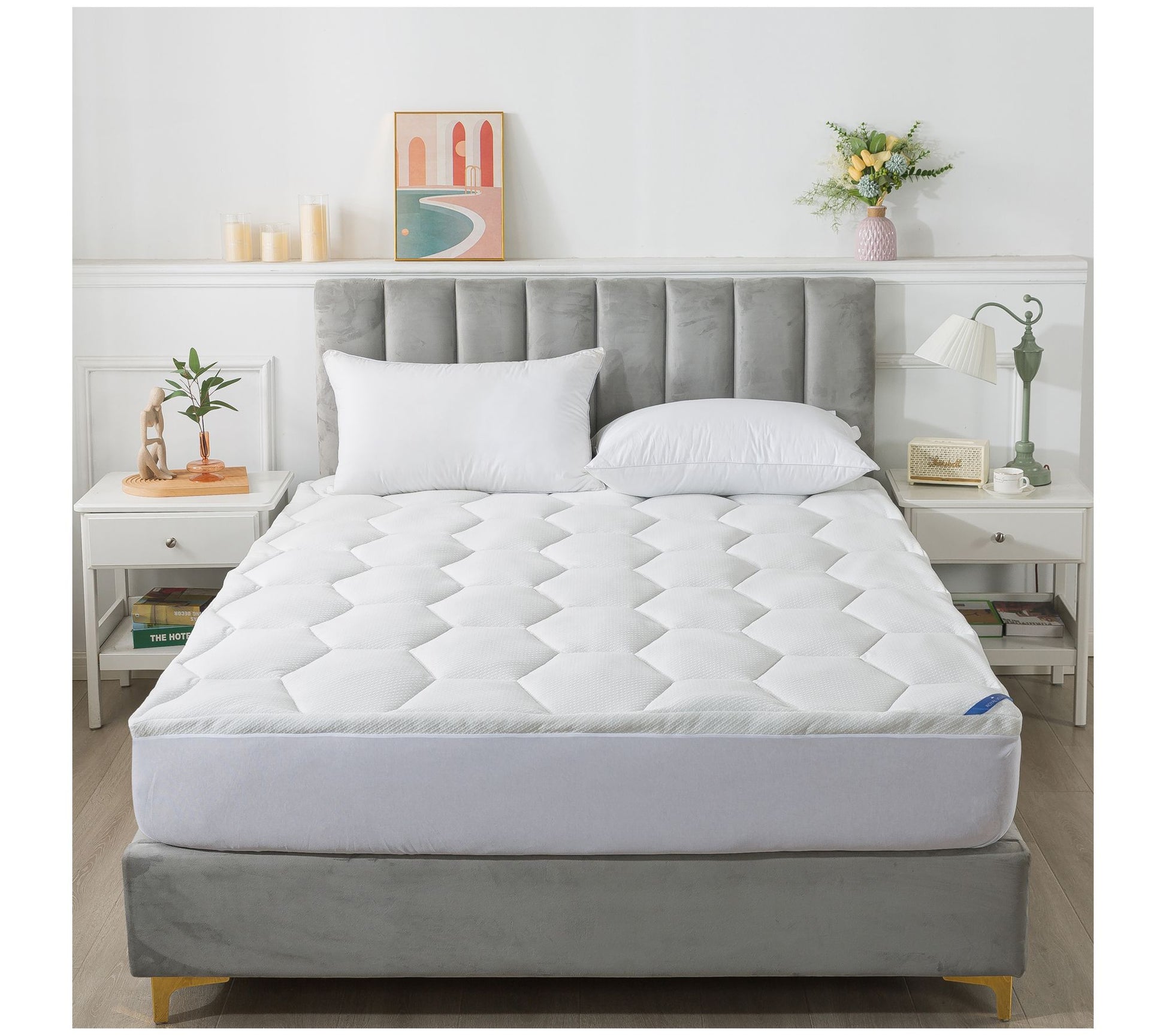 Royal Velvet Honeycomb Soft Knit Mattress Topper - King