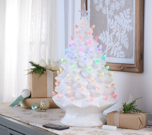 Mr. Christmas 24" Ultimate Ceramic Nostalgic Tree w/ RGB Lighting