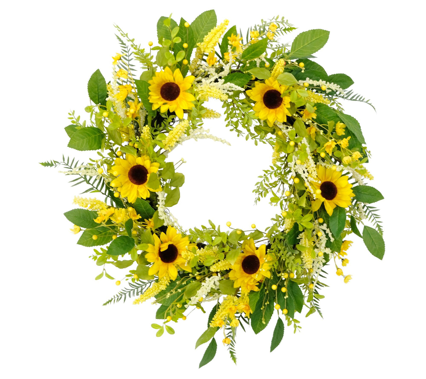 Puleo International 30" Artificial Sunflower Spring Wreath