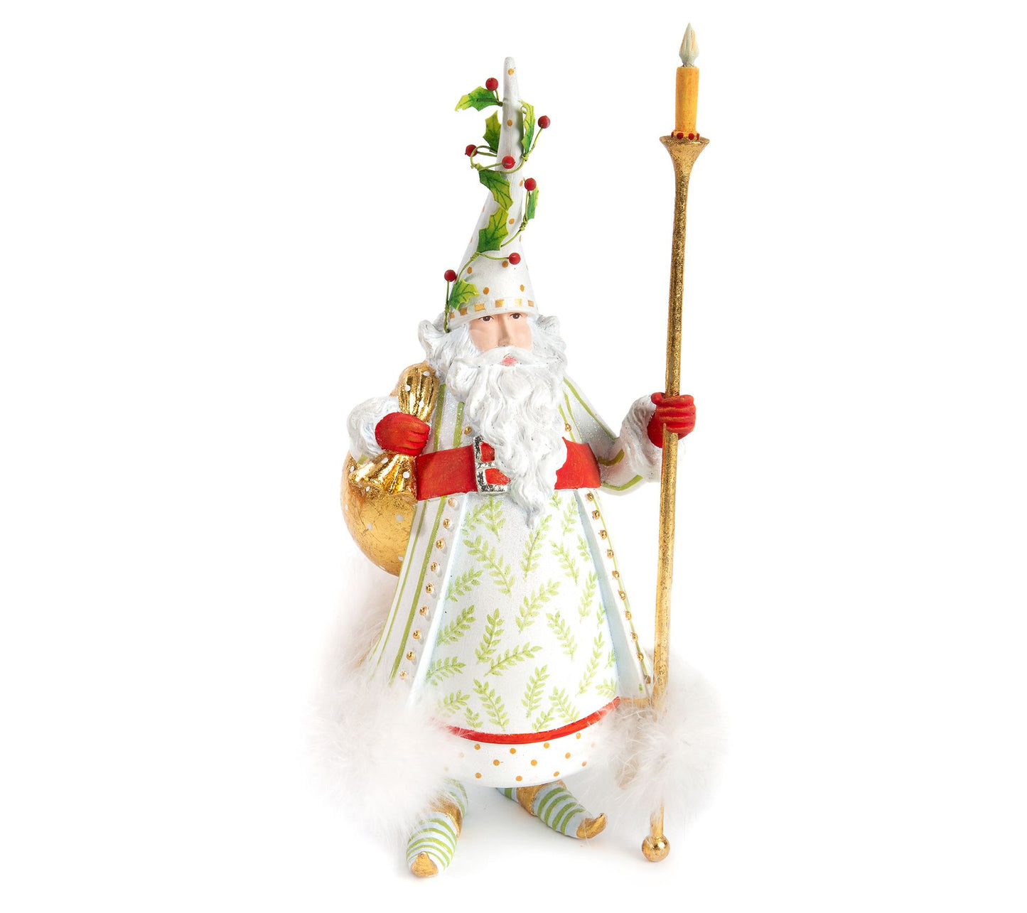 MacKenzie-Childs Dash Away Candlelight Santa Figure