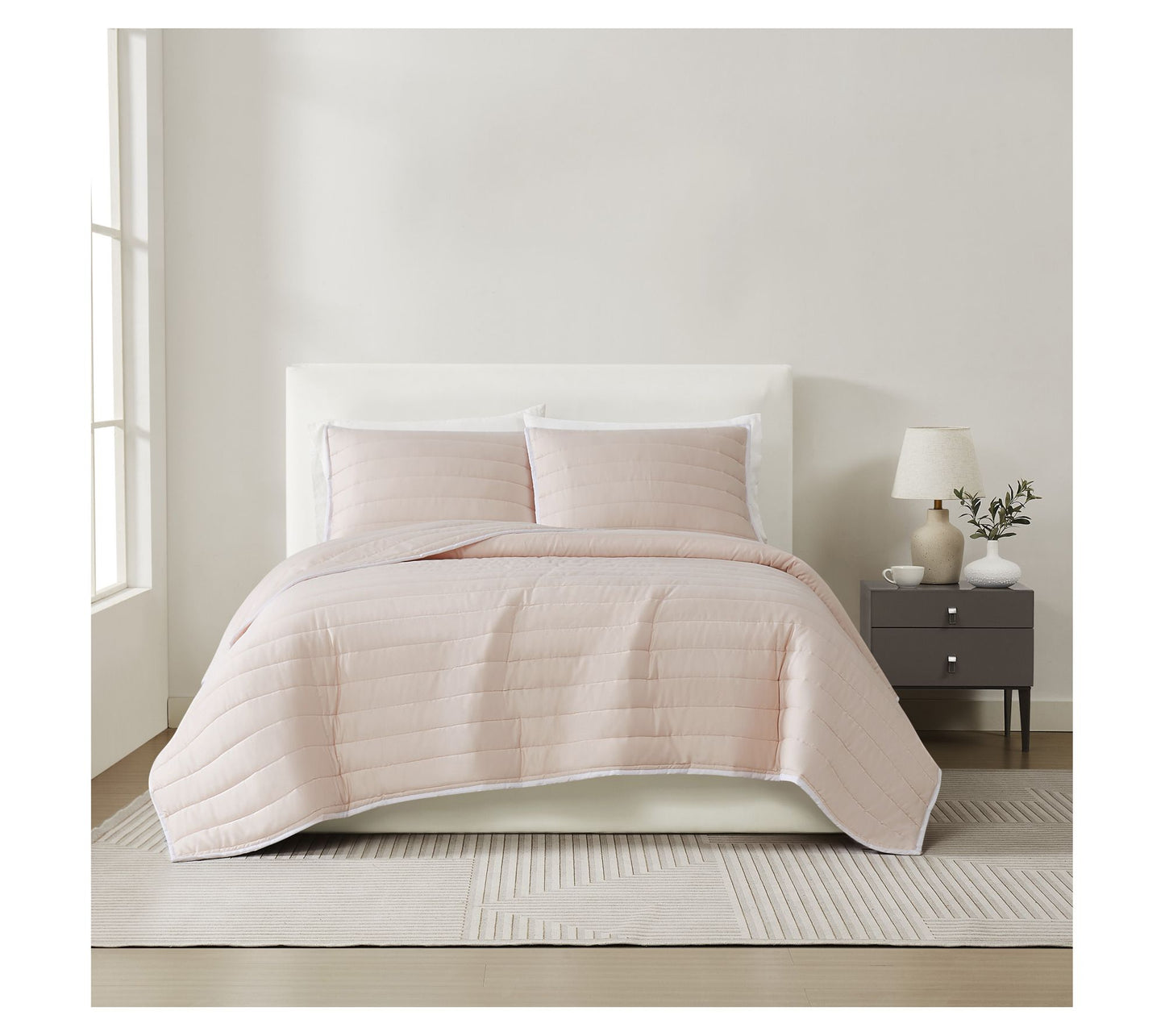 Christian Siriano NY Cotton Sateen Full/Queen 3pc Quilt Set