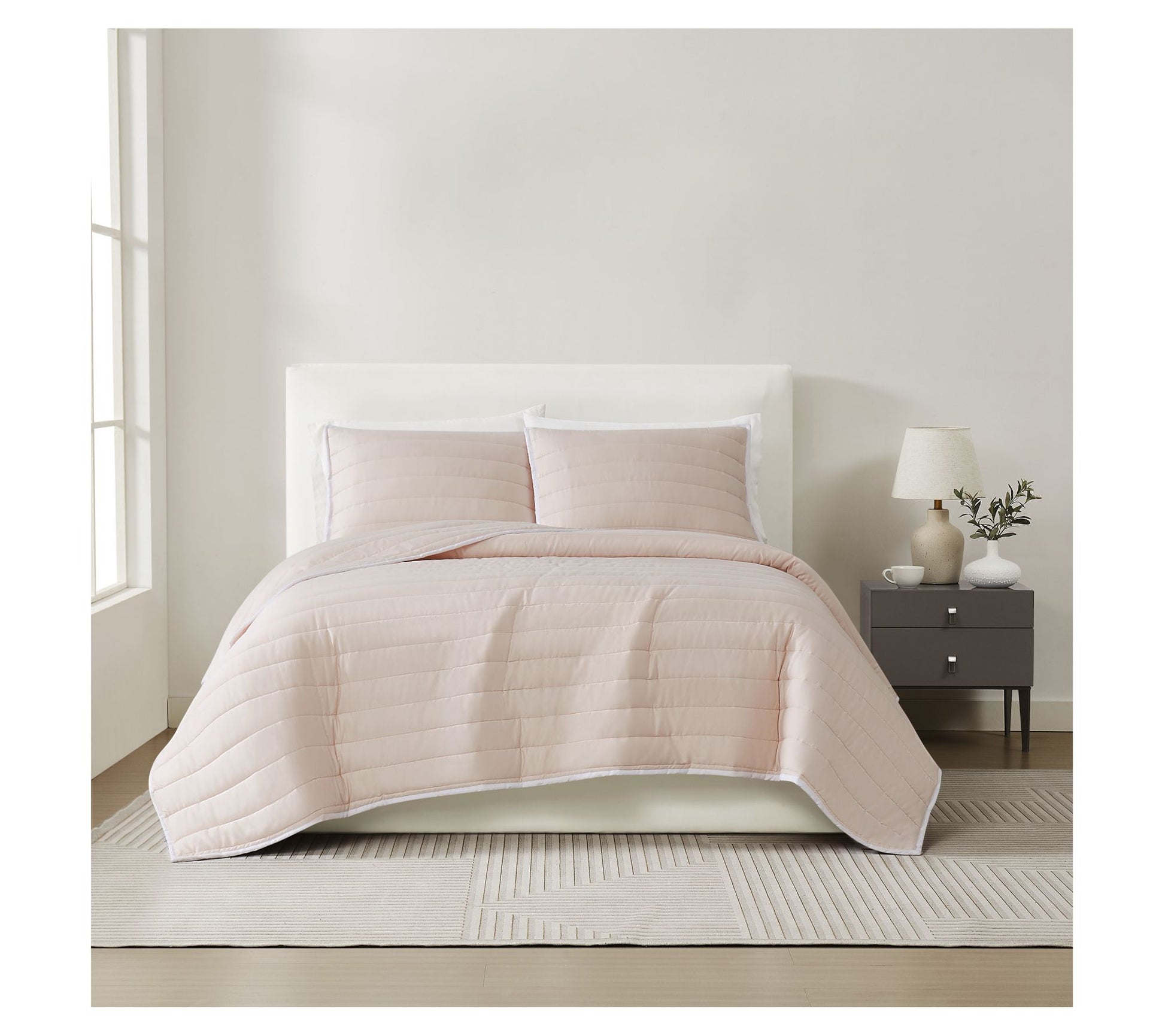 Christian Siriano NY Cotton Sateen Full/Queen 3pc Quilt Set