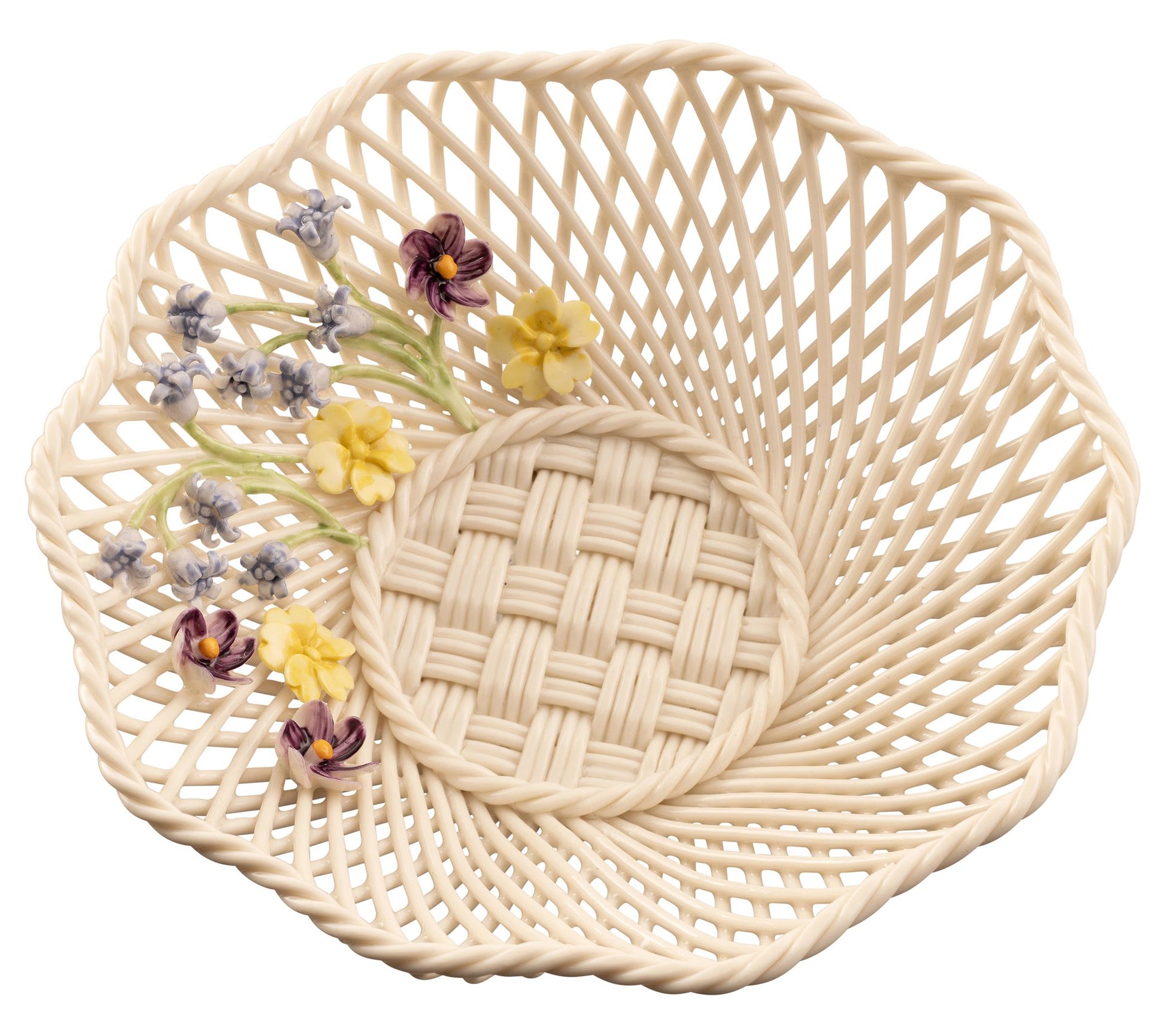 Belleek Pottery Wild Irish Hedgerow Spring Basket