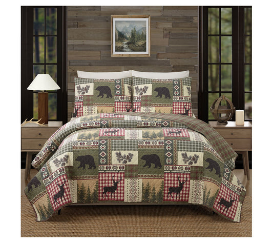 Modern Heirloom Dorset 3pc King Cotton Quilt Set