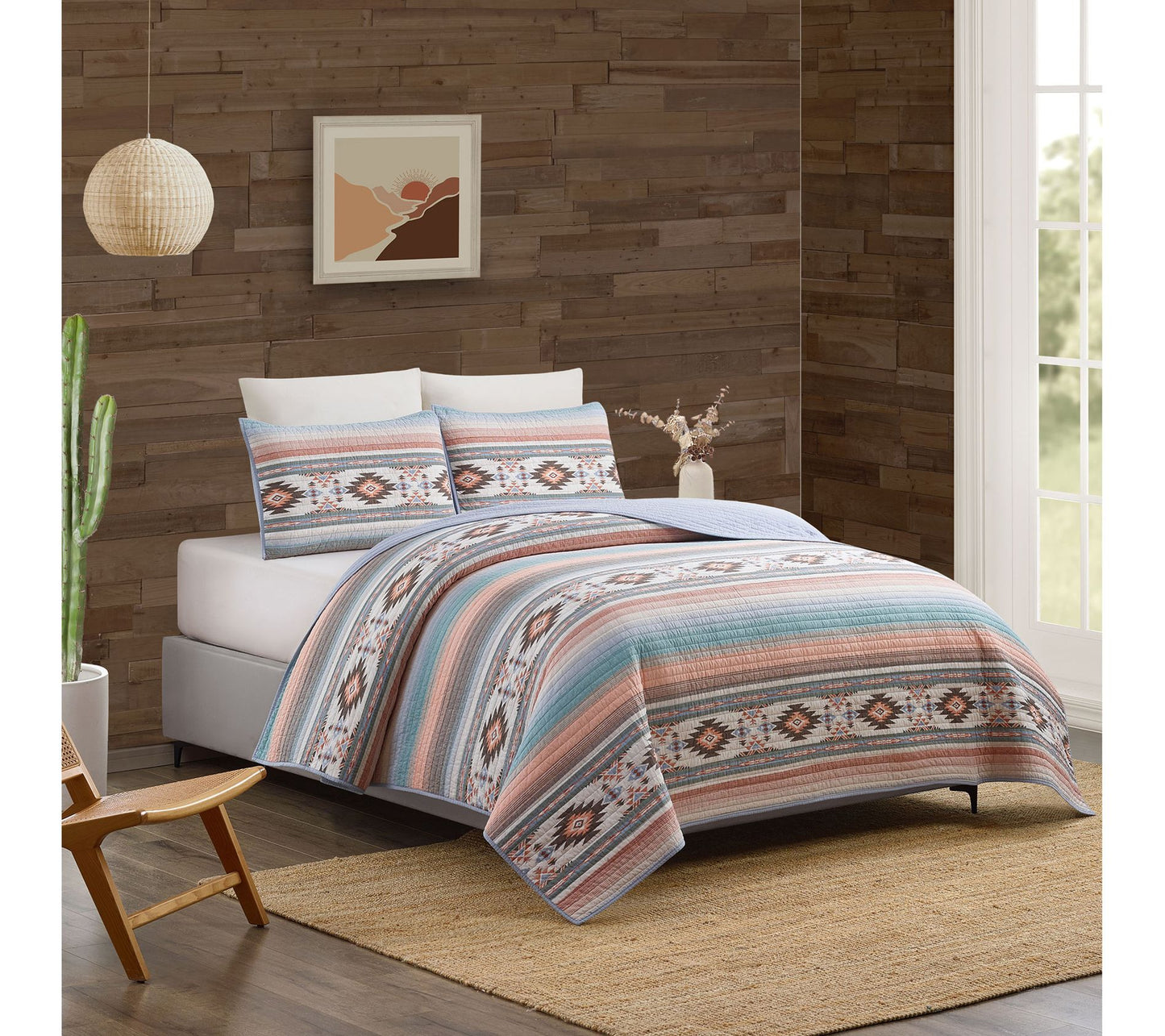 Sunset Canyon 3-Piece King Quilt Set