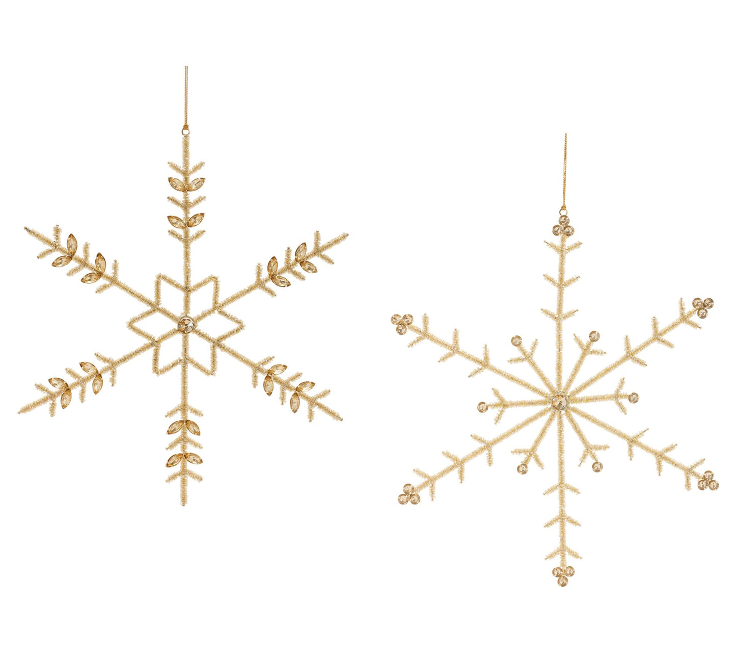 Melrose Beaded Snowflake Ornament (Set of 6)