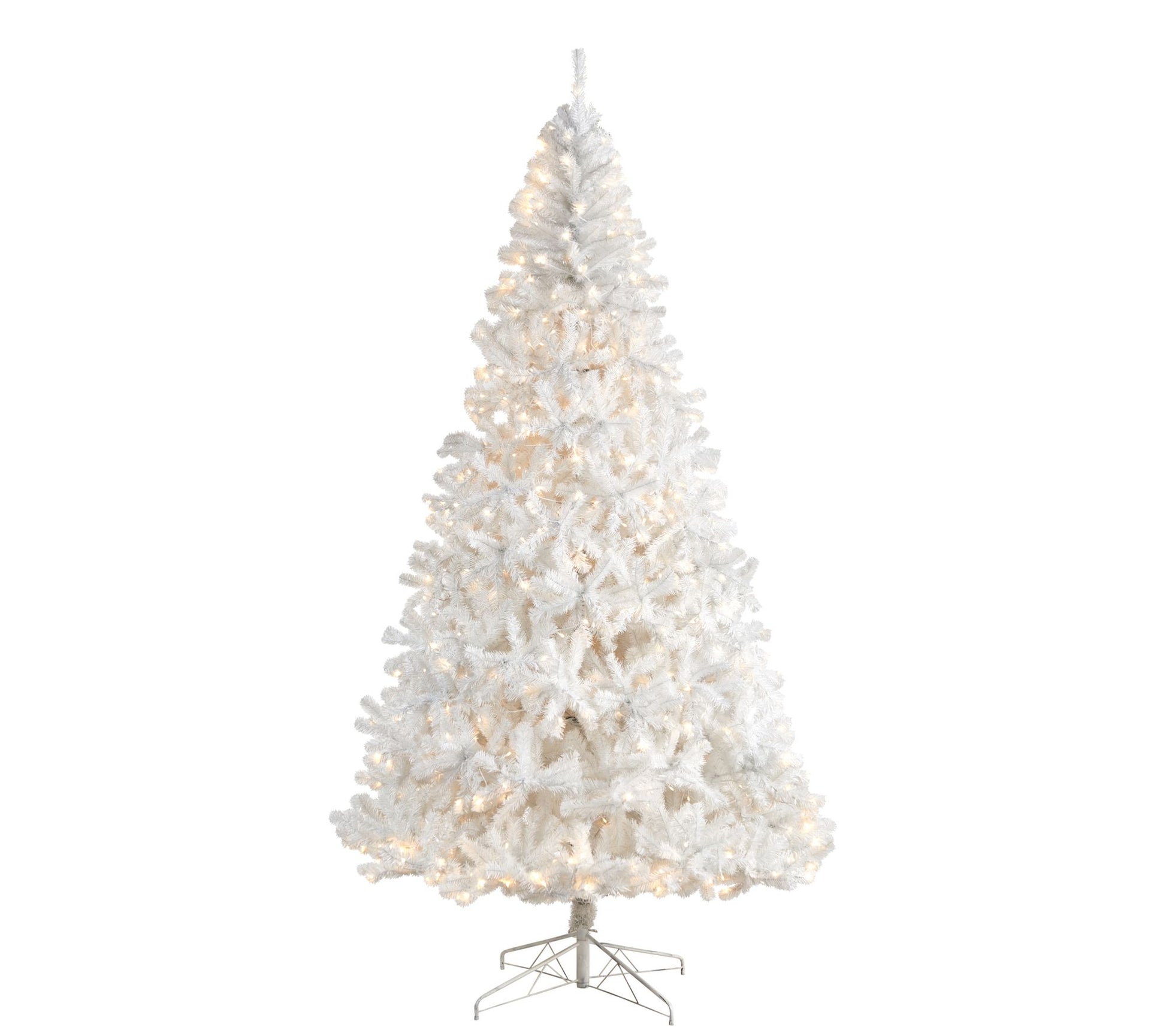 Nearly Natural 9' White Christmas Tree with 650LED Lights