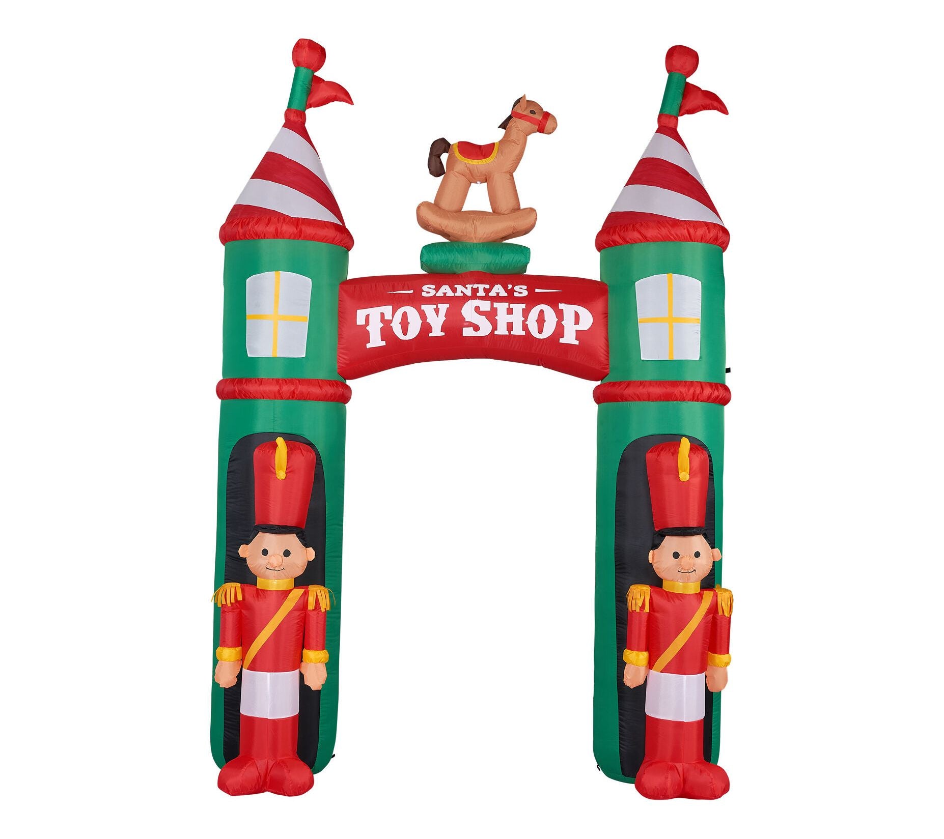 Christmas Time 10-Ft. Santa's Toy Shop Archwayw/ Toy Soldiers