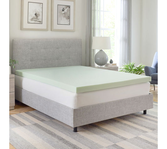 Bodipedic 3" Green Tea Memory Foam Mattress Topper, King