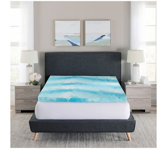 Bodipedic 3" Gel Swirl Memory Foam Mattress Topper, Full