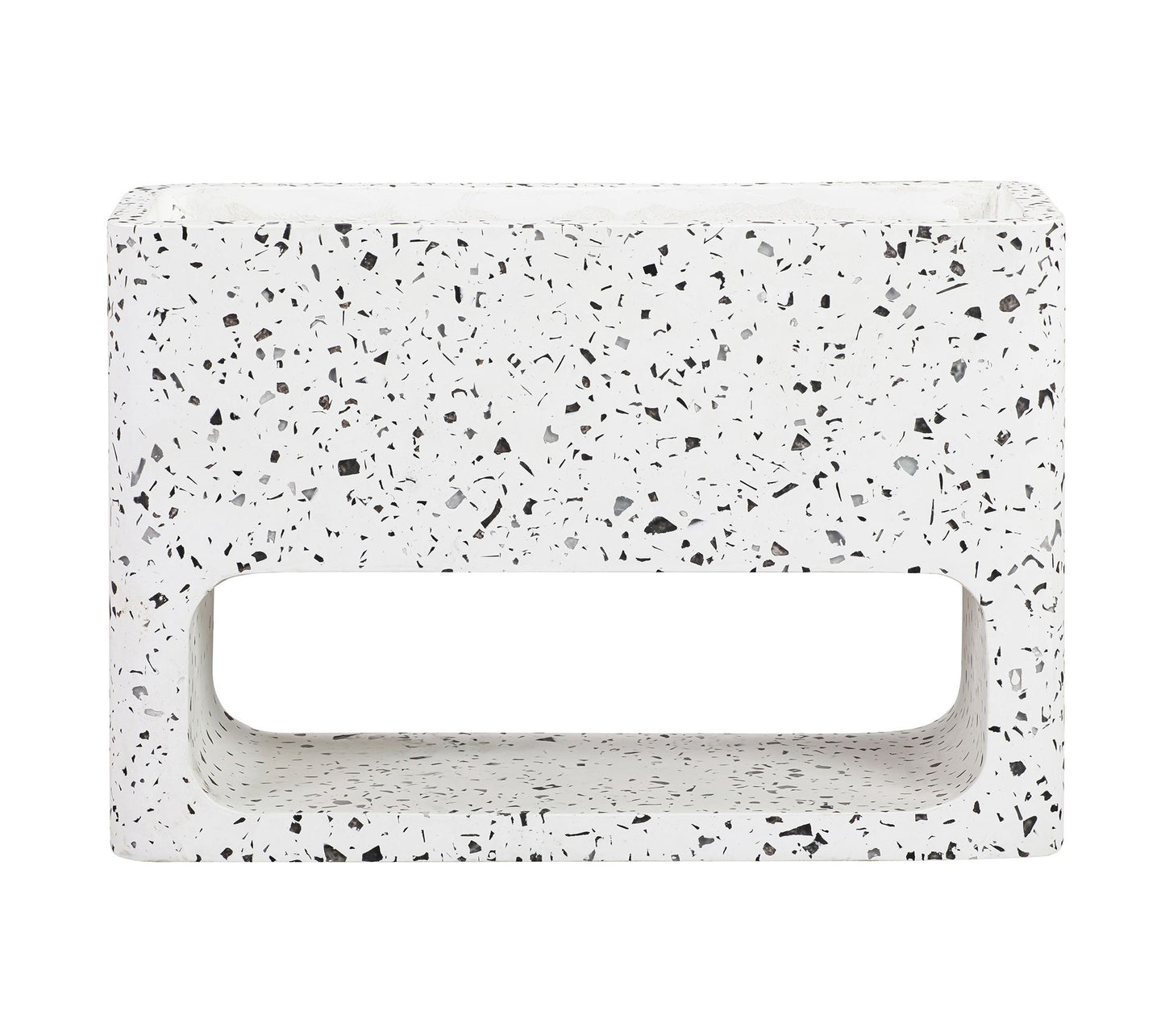 Armen Living Sunstone Indoor/Outdoor Planter-Terrazzo Concrete
