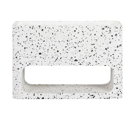 Armen Living Sunstone Indoor/Outdoor Planter-Terrazzo Concrete