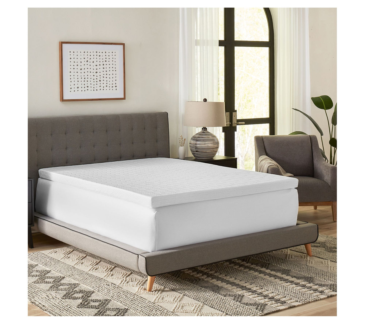 Bodipedic 3" Gel Memory Foam Mattress Topper with Cover, Twin
