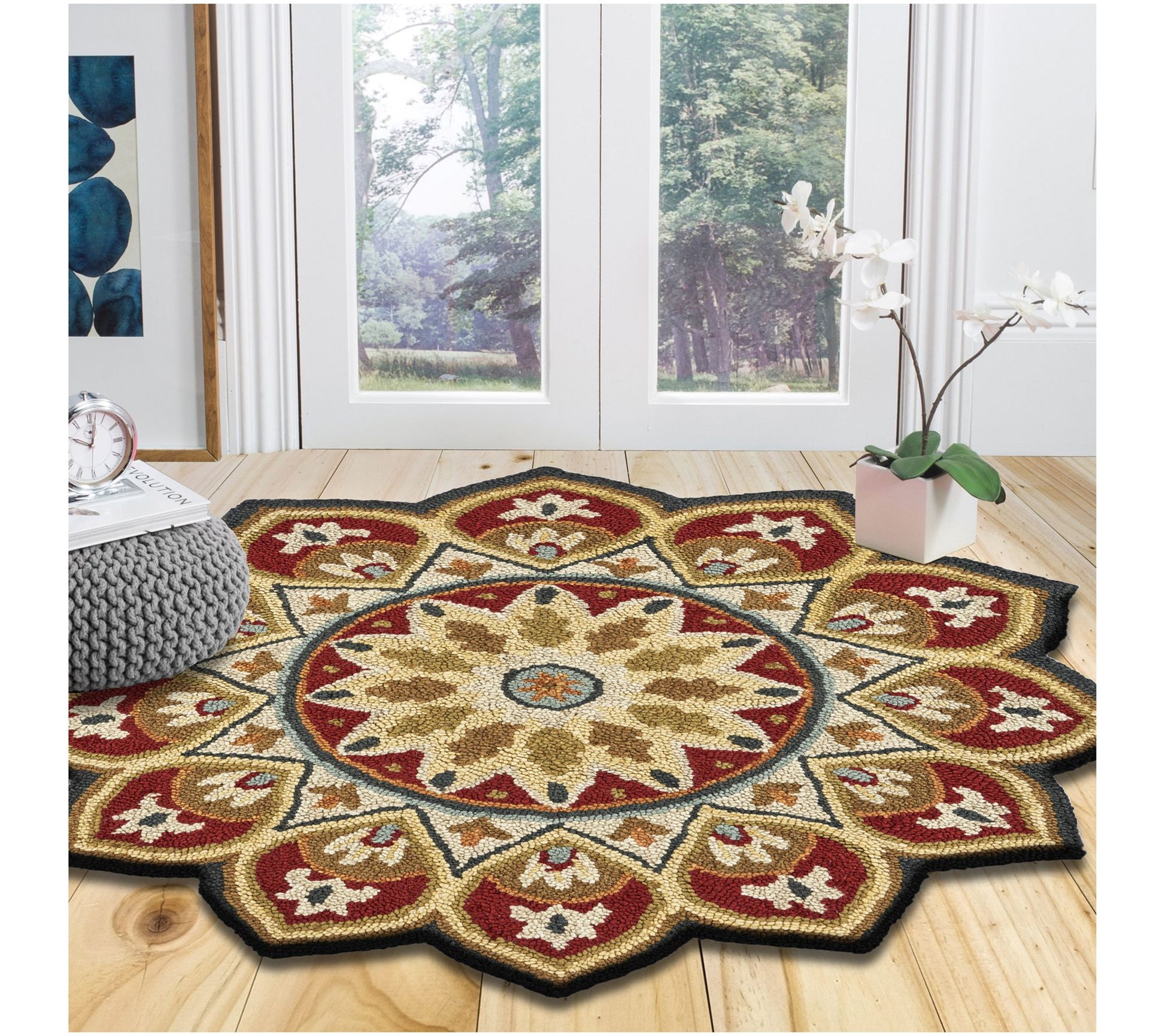 Ox Bay Classic Medallion Hand-Tufted Wool Indoor Rug, 6' Round