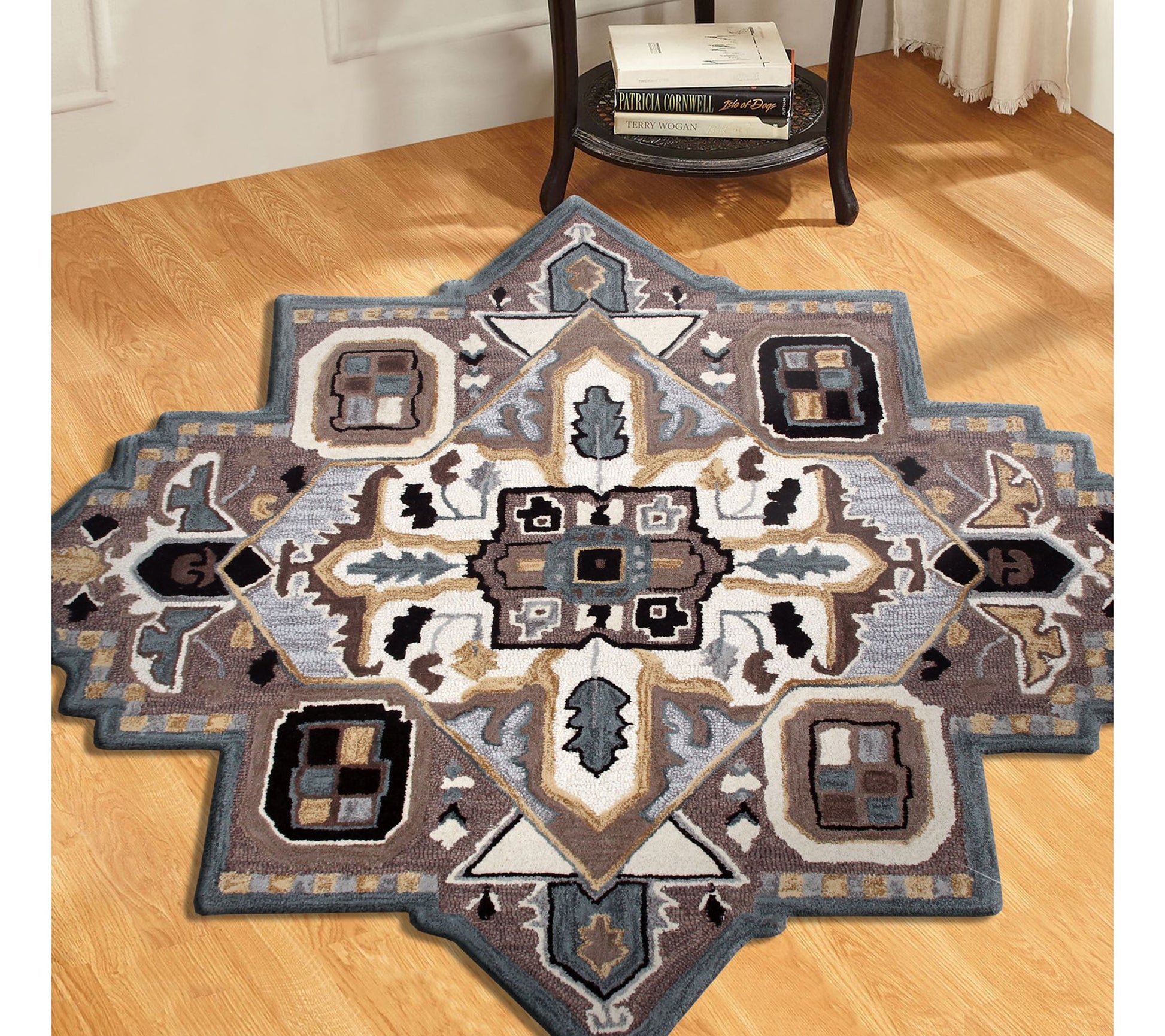 Ox Bay Geometric Medallion Wool Blend Indoor Rug, 5' Star