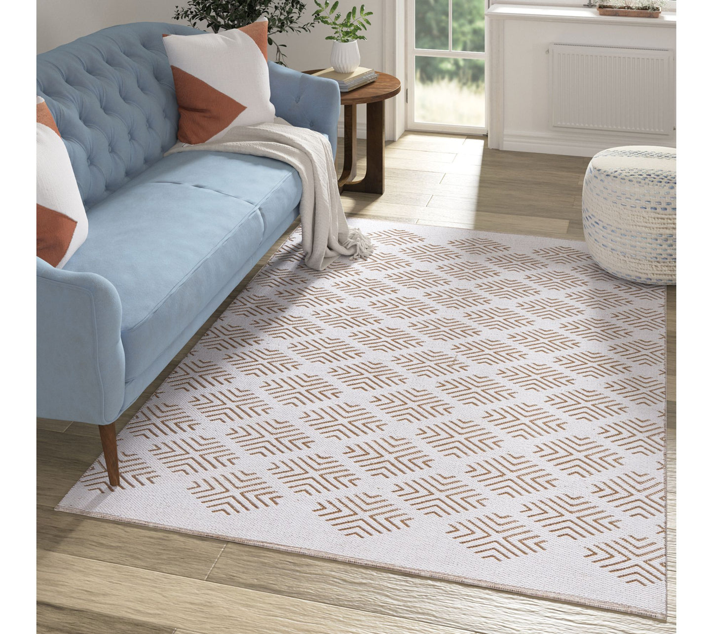 Ox Bay Diamond Flatweave Cotton Blend Indoor Rug, 7'9" x 9'9"