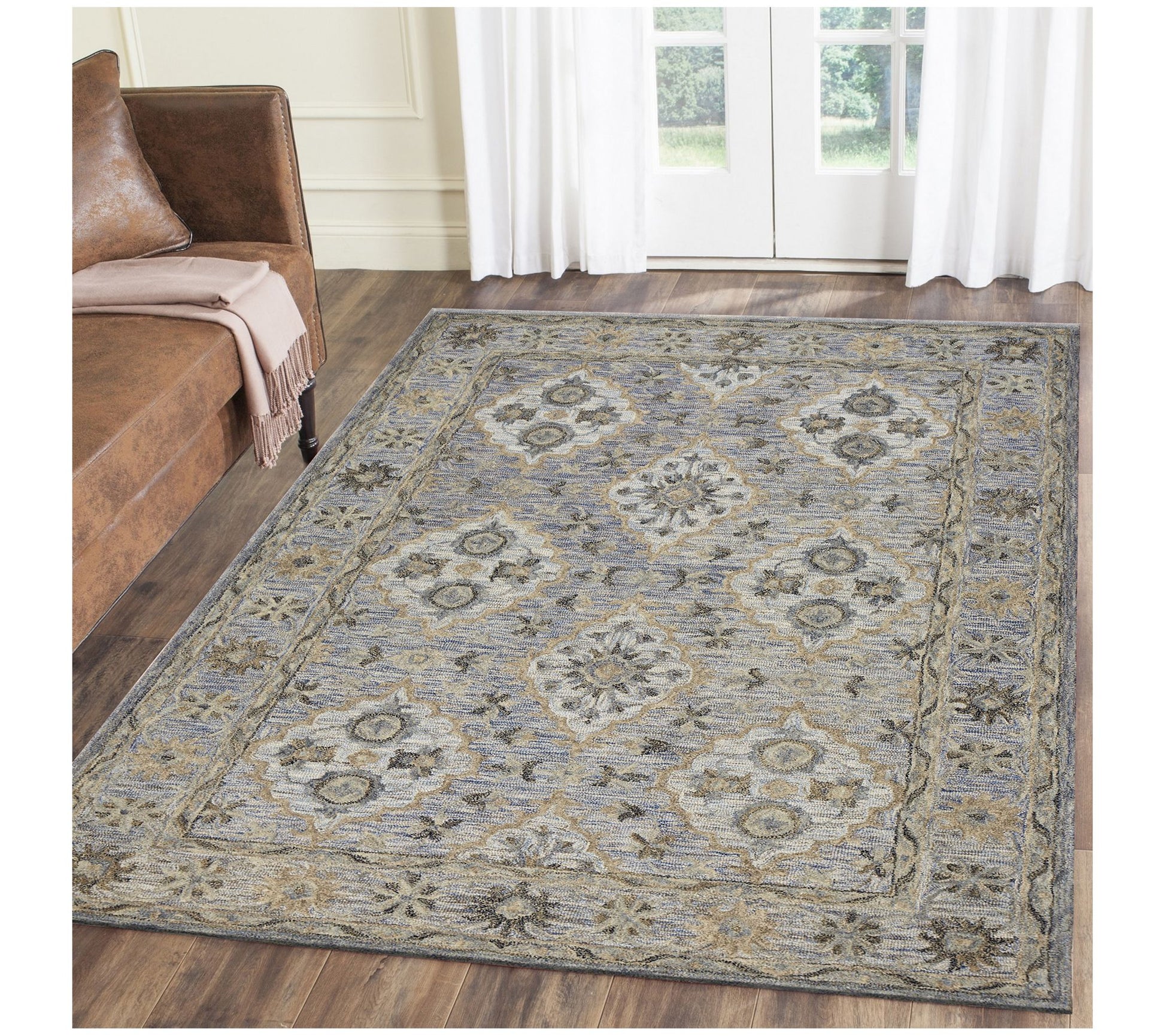 Ox Bay Classic Floral Hand-Tufted Wool Indoor Rug, 5' x 7'9"
