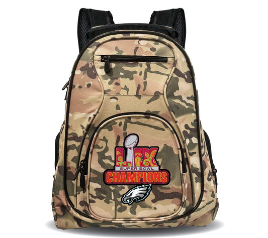 Mojo Licensing NFL Eagles Super Bowl LIX ChampsCamo Backpack