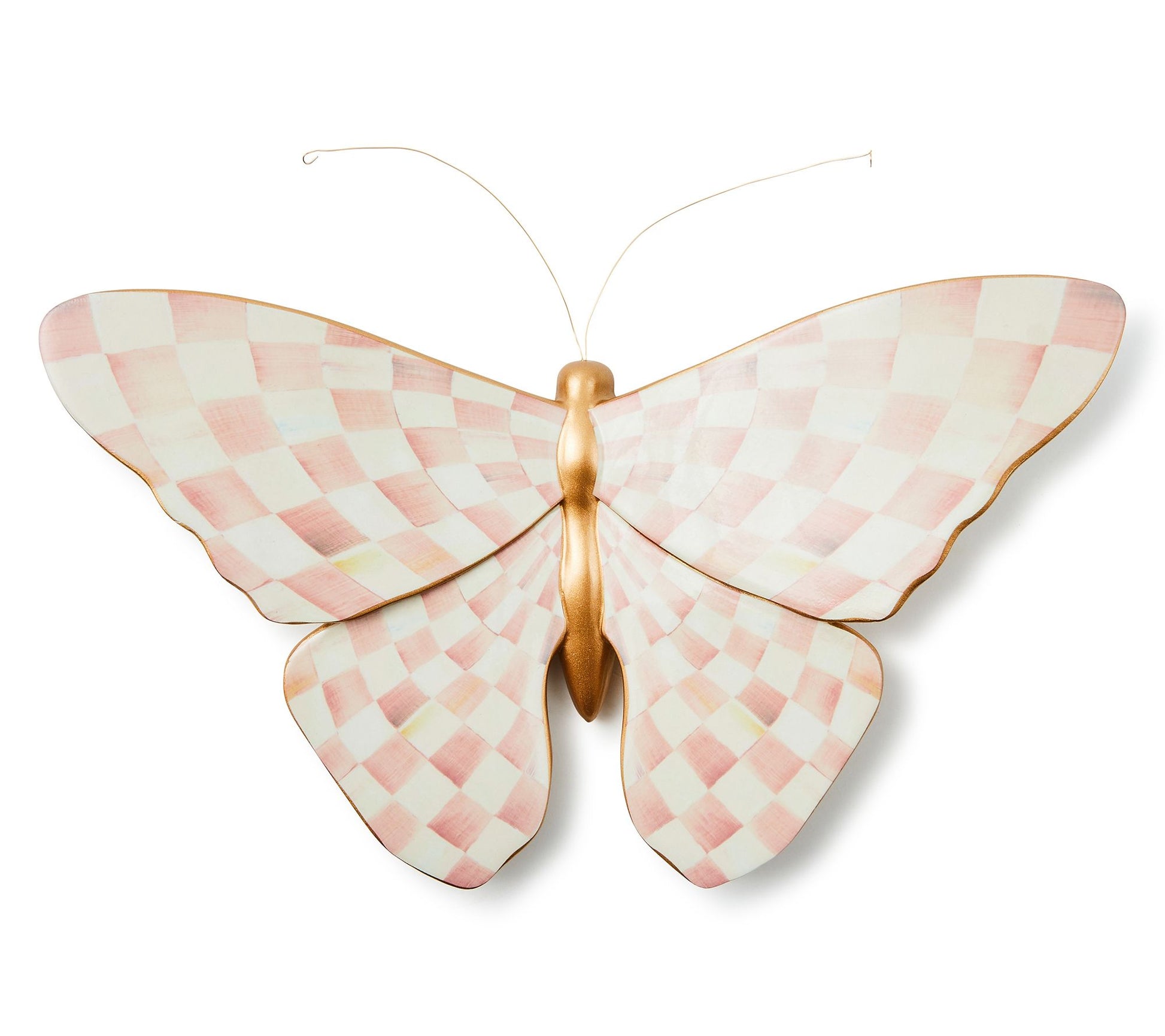 MacKenzie-Childs Rosy Check Wall Decor Butterfly