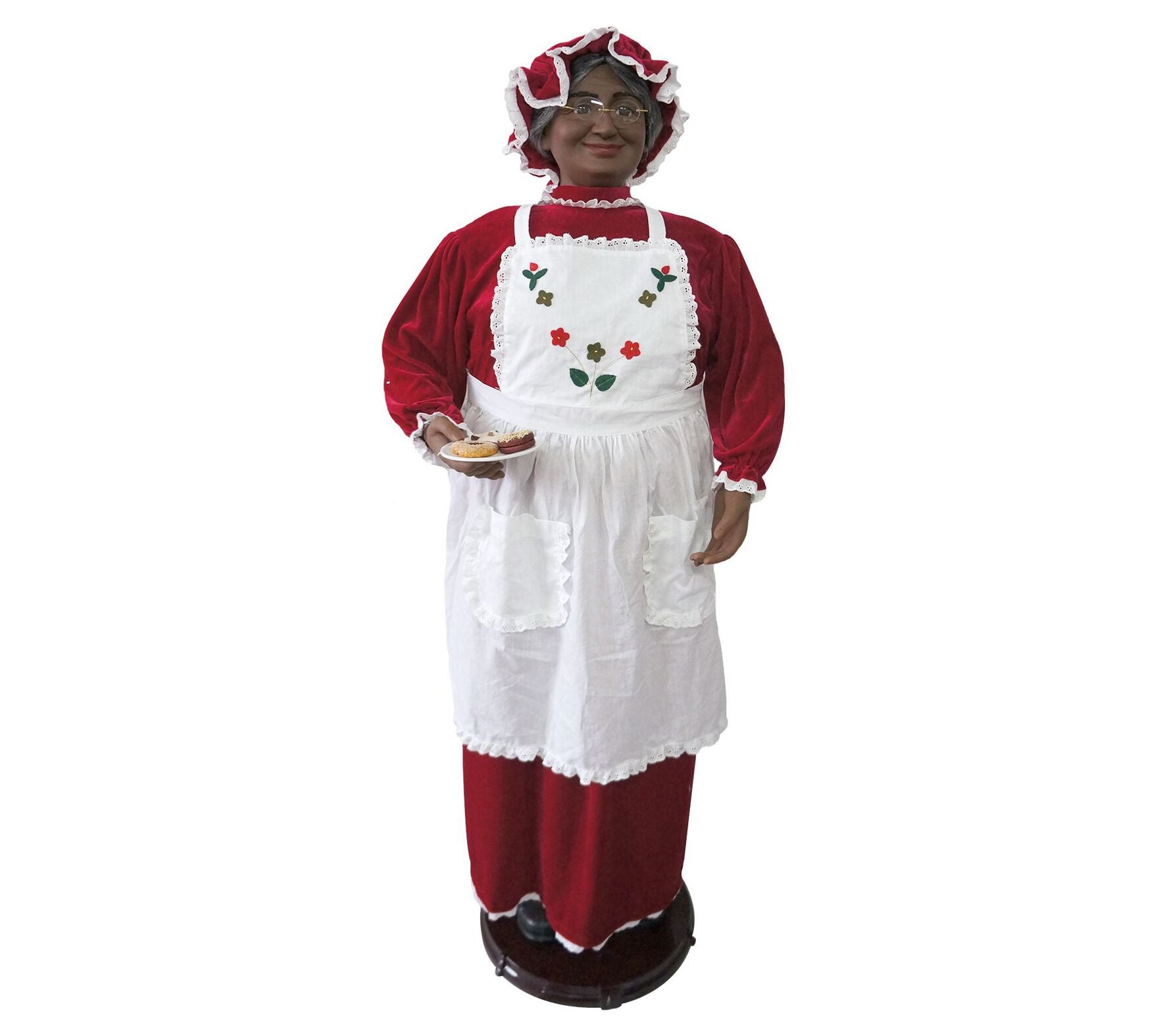 Christmas Time 58-In. Black Dancing Mrs. Clauswith Cookies