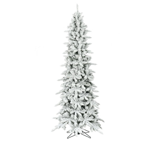 Fraser Hill Farm 6.5' Slim Mountain Pine Flocked Tree