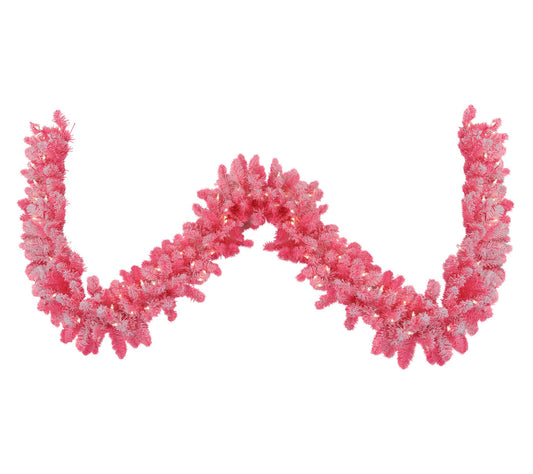 Northlight Pre-Lit Flocked Christmas Garland 9'x 12"