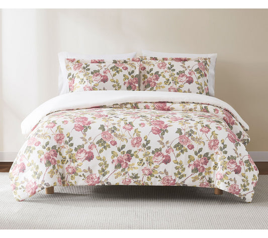Lush Decor Vintage Rose Comforter 3Pc Set Full/Queen