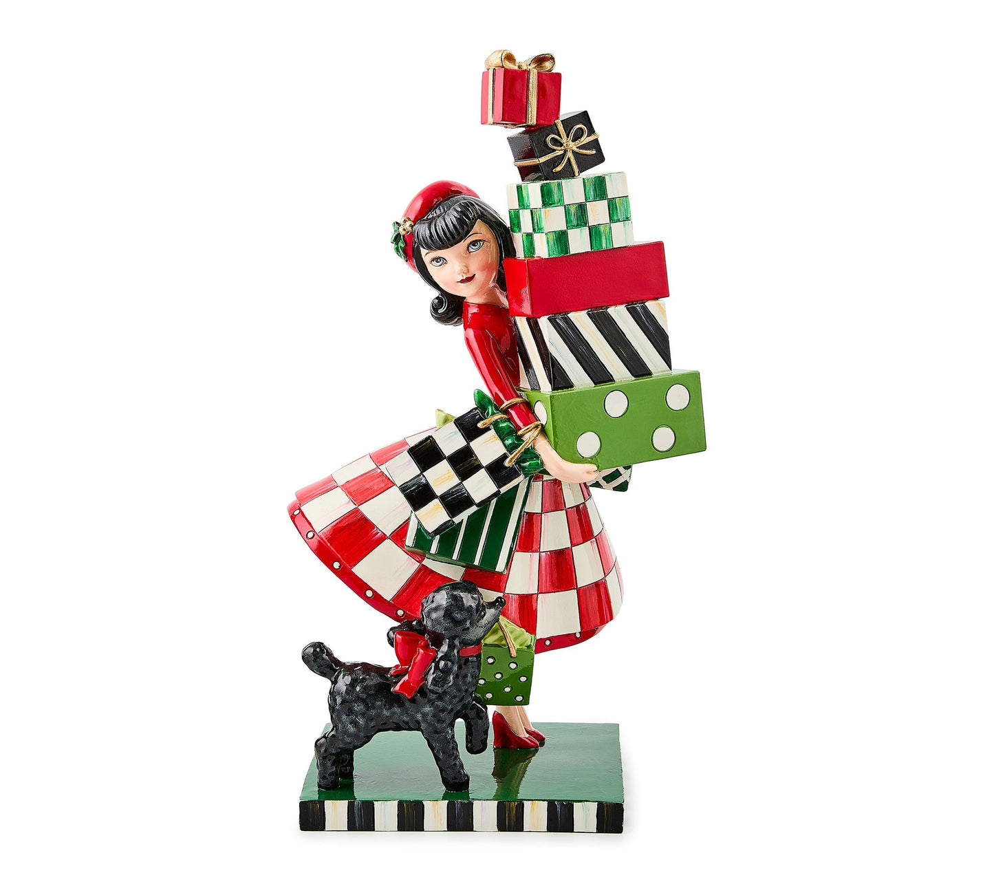 MacKenzie-Childs Check It Out Shopper Figurine