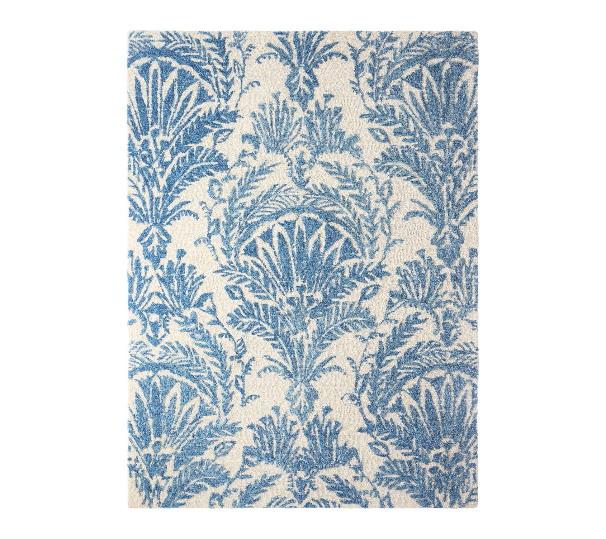 NMNY Mod Damask Chambray 5x7 Area Rug