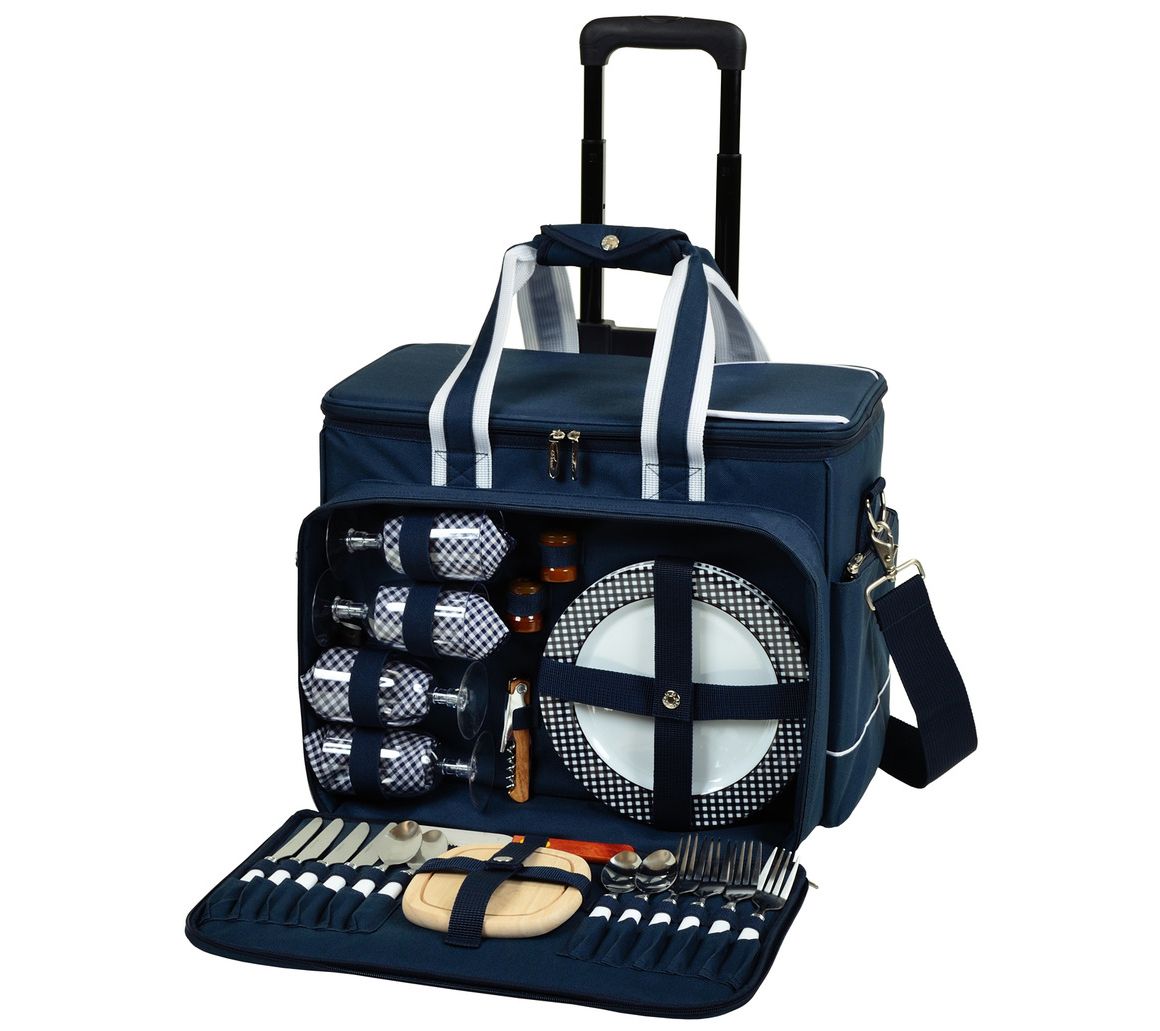 Picnic at Ascot Ultimate Picnic Cooler w/ Wheels for 4