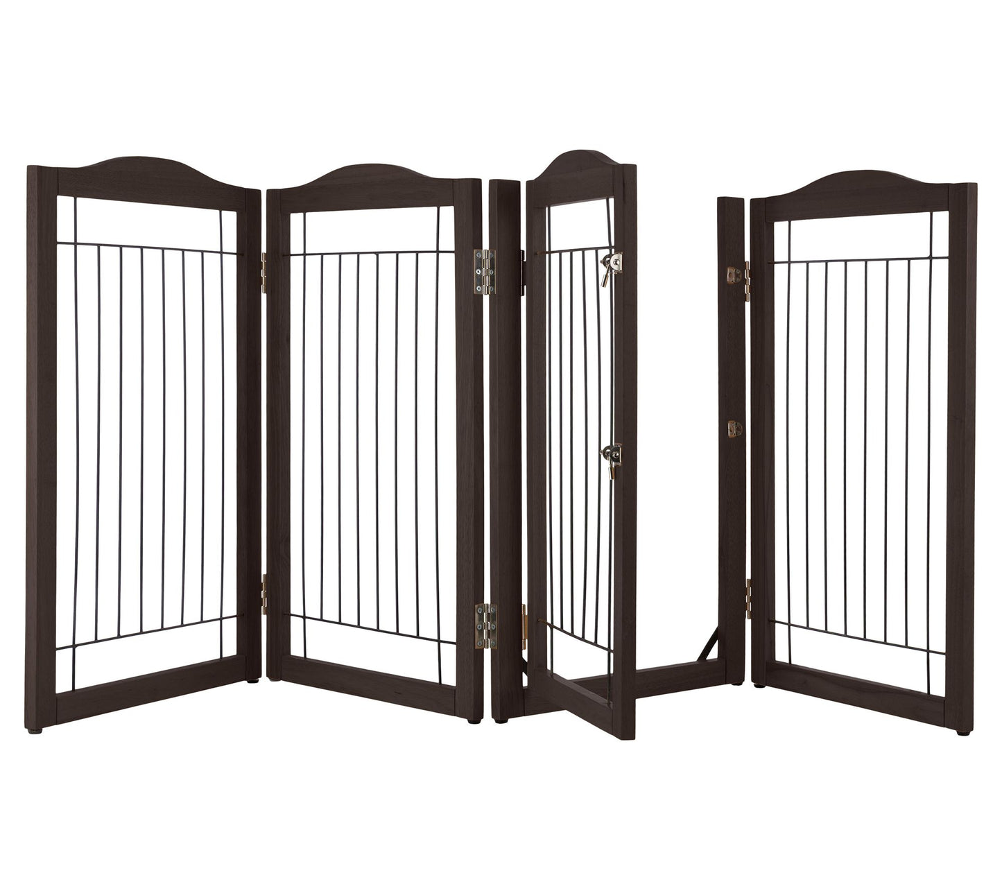 PETMAKER Freestanding Dog Gate 4-Panel Foldable  Fence