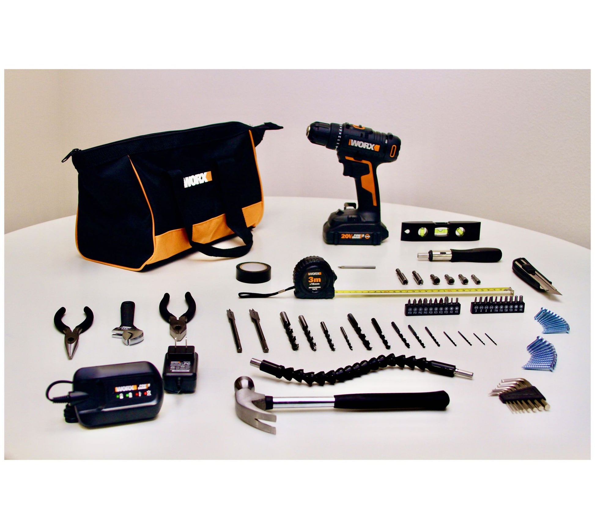 WORX 20V Drill Driver with 2AH Battery and Accessory Kit